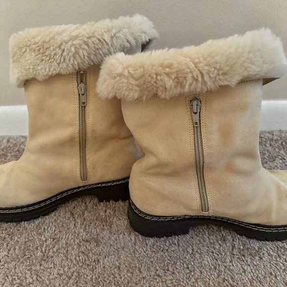 Coldwater Creek Tan Winter Boots with Plush Cuff - Picture 3 of 10